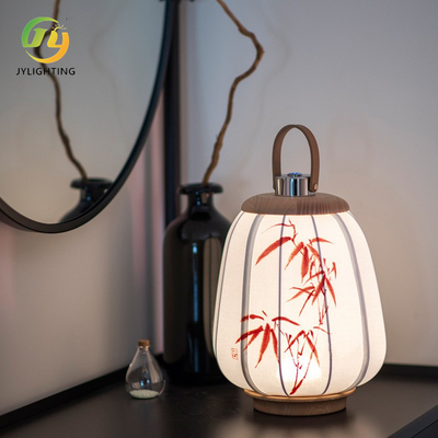 रेट्रो चीनी शैली आधुनिक लालटेन लटकन हाथ से चित्रित स्पर्श चर रात प्रकाश लकड़ी का लिनन