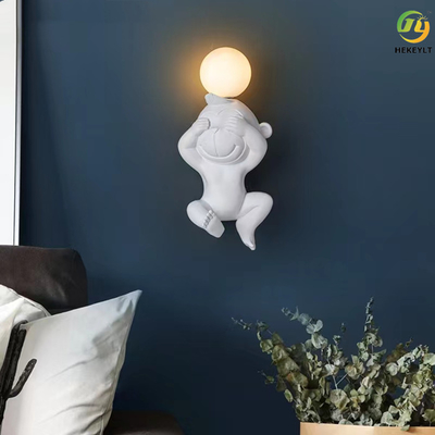 G4 बेडरूम आधुनिक दीवार लैंप भालू बंदर कार्टून सजावटी