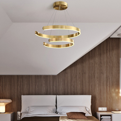 नॉर्डिक राउंड डाइनिंग टेबल डिज़ाइन सेंस लॉफ्ट विला बेडरूम डुप्लेक्स सीढ़ी झूमर एक्रिलिक लटकन प्रकाश का नेतृत्व किया: