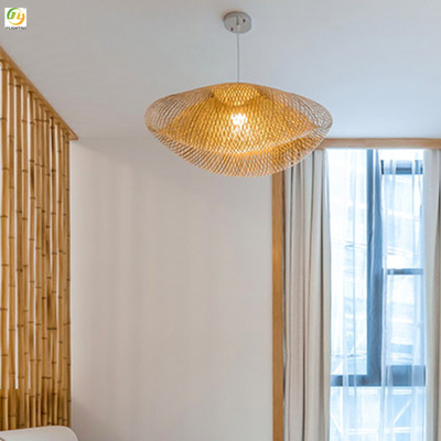 होटल डाइनिंग रूम D50cm . के लिए Idyllic रतन E27 LED नॉर्डिक पेंडेंट लाइट