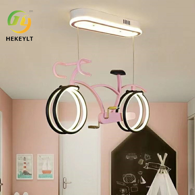 बच्चों के कमरे साइकिल झूमर आँखों का पर्दा सरल बेडरूम एलईडी व्यक्तित्व कार्टून साइकिल प्रकाश