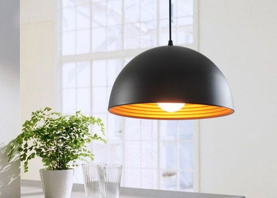 काले / सुनहरे रंग तुरही आकार 30 सेमी 50 सेमी आधुनिक लटकन प्रकाश