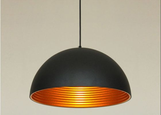 काले / सुनहरे रंग तुरही आकार 30 सेमी 50 सेमी आधुनिक लटकन प्रकाश