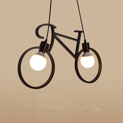 E27 सफेद काले साइकिल आधुनिक लोहे लटकन प्रकाश धारक