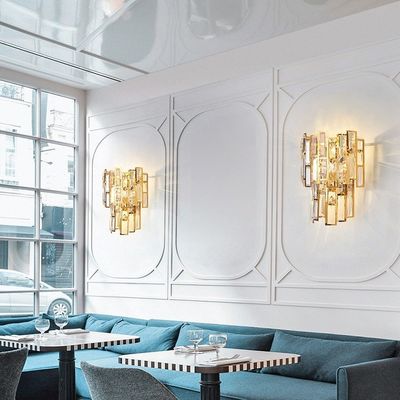 सोने की लक्जरी डिजाइन इनडोर सजावट आधुनिक दीवार प्रकाश